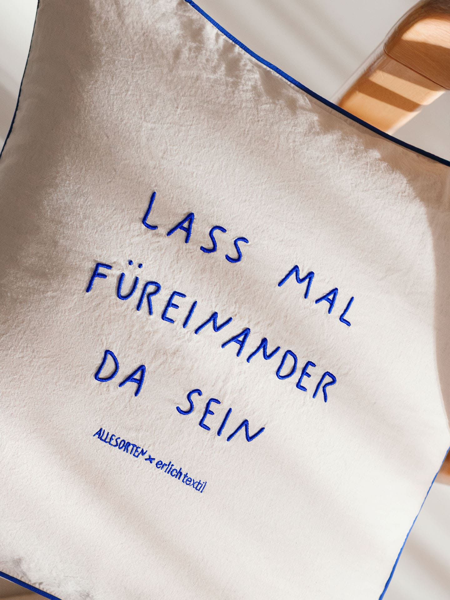 allesorten x erlich textil Kissenbezug mit Stickerei natur 3