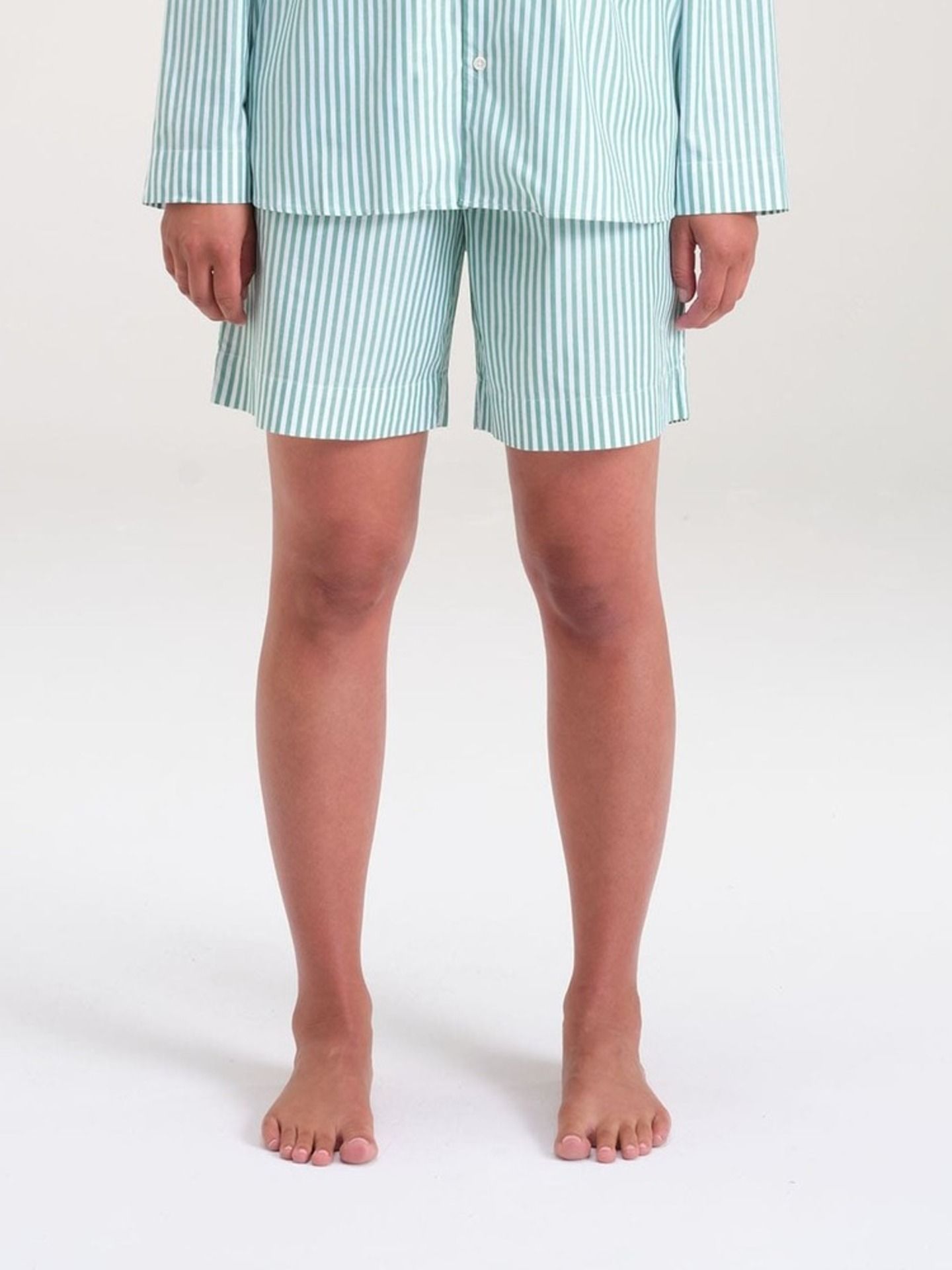 Avonté Pyjama Shorts gratitude green stripe 1