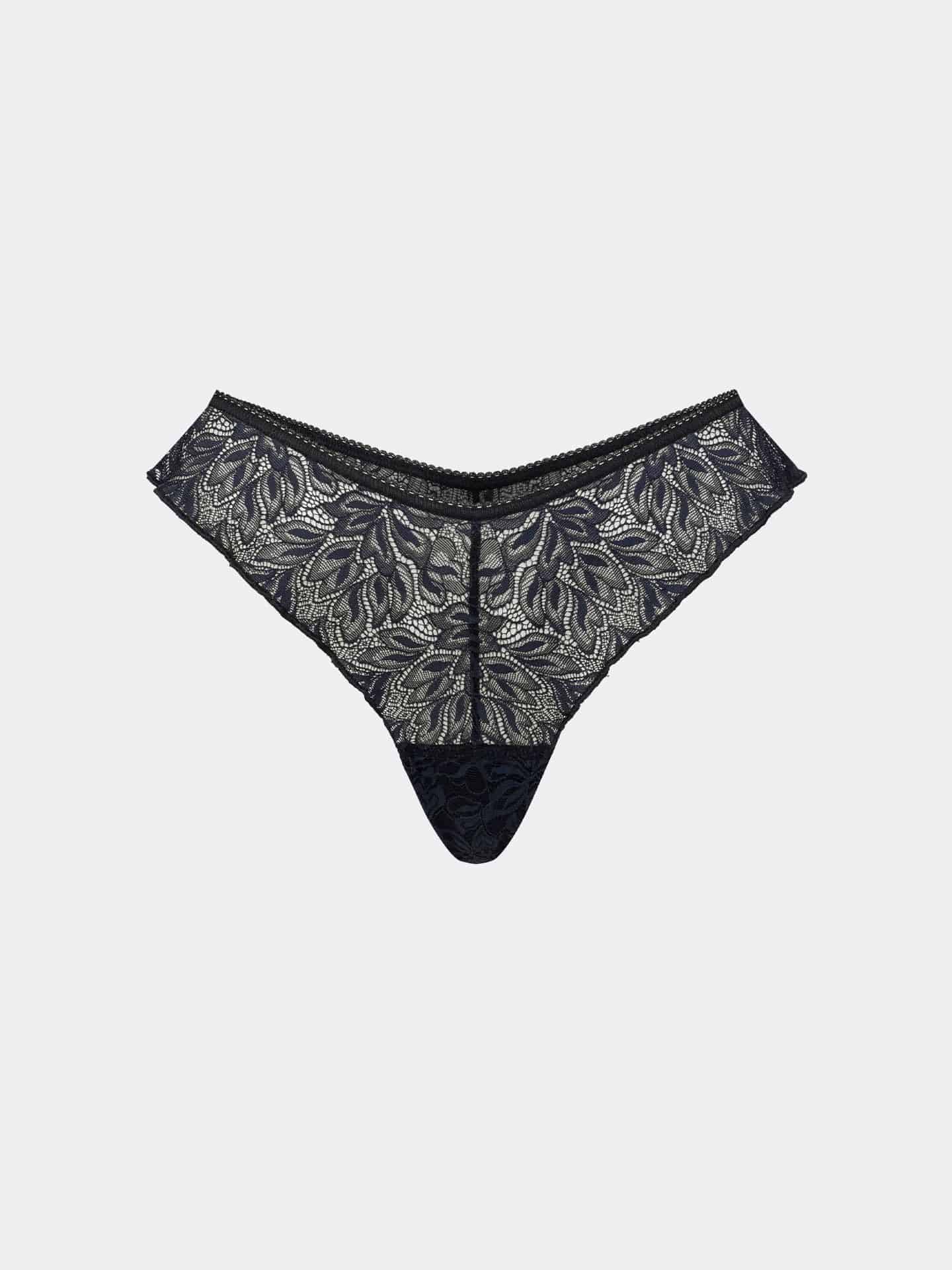 Iconic Lace Brazil String schatten schwarz 5