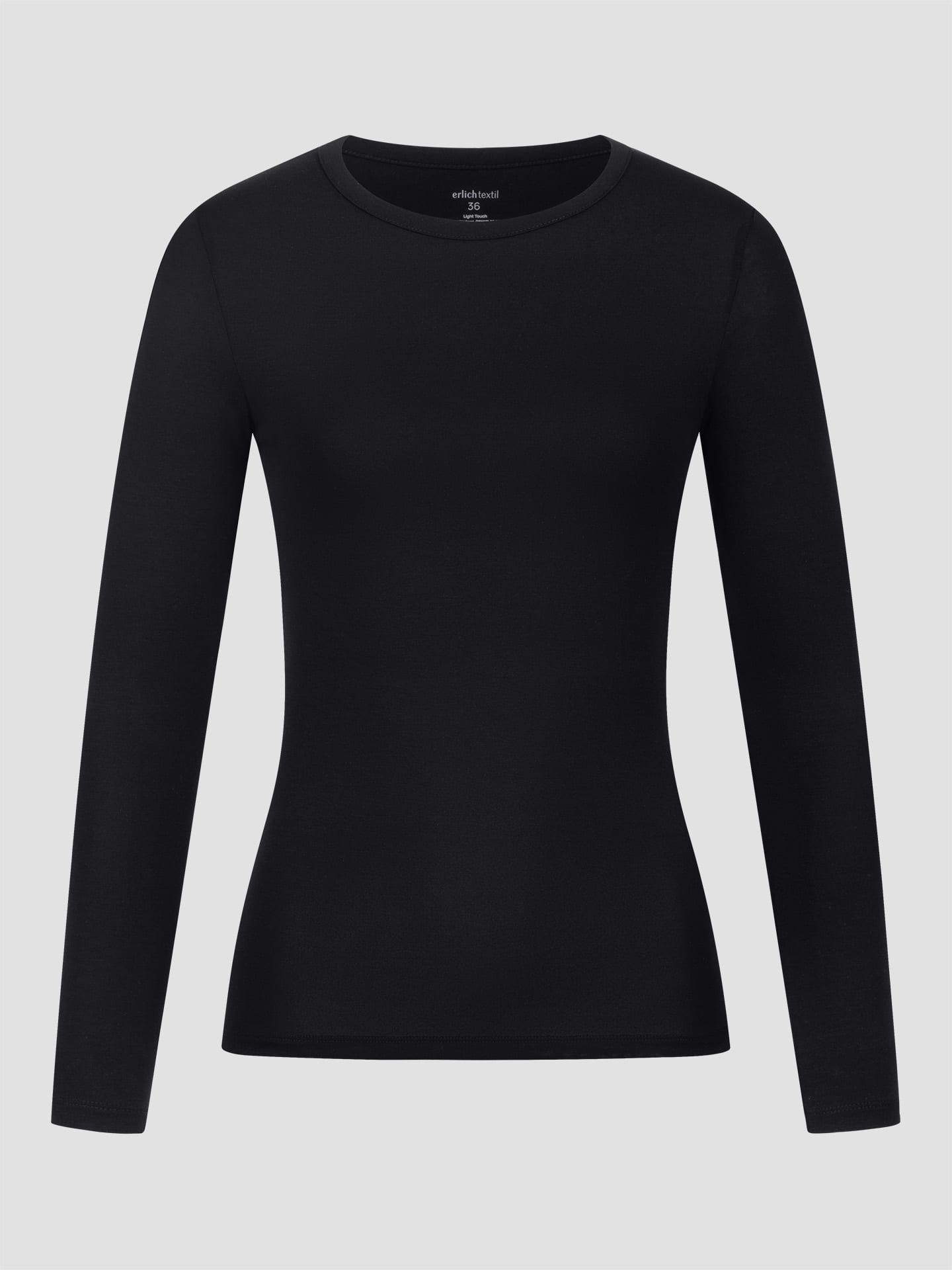 Light Touch schmales Langarmshirt schwarz 5