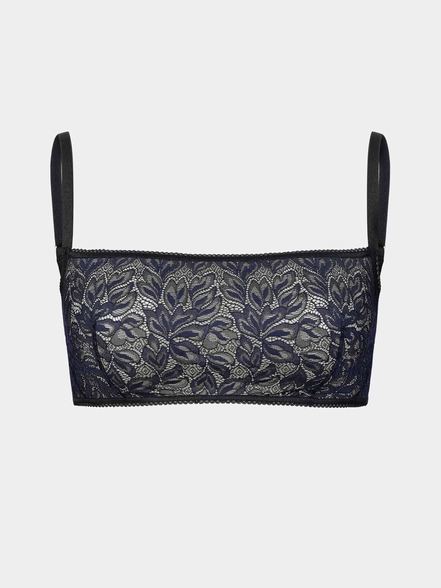 Iconic Lace Bandeau Bralette schatten schwarz 5