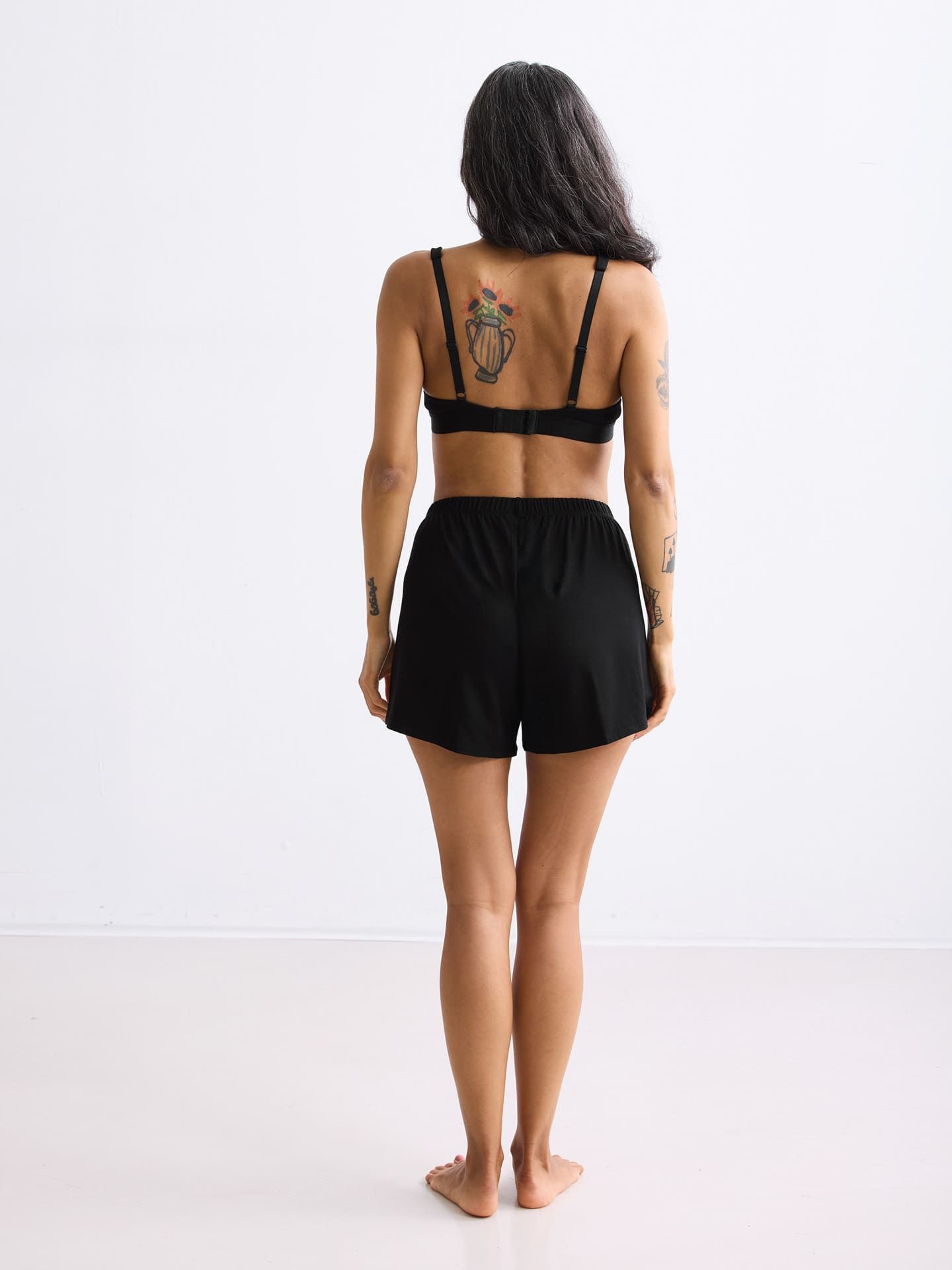 Light Touch kurze Schlafhose schwarz 4