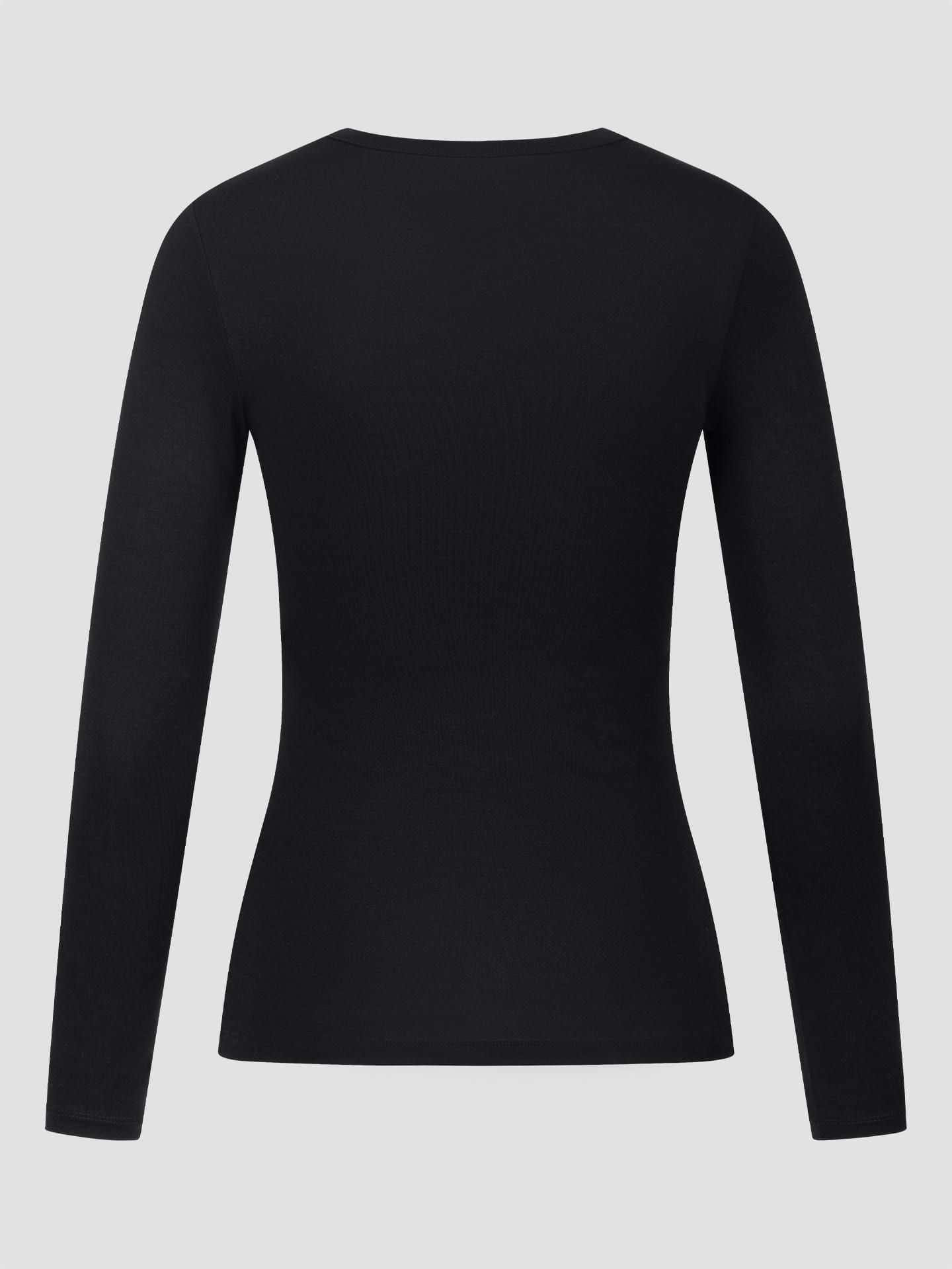 Light Touch schmales Langarmshirt schwarz 6