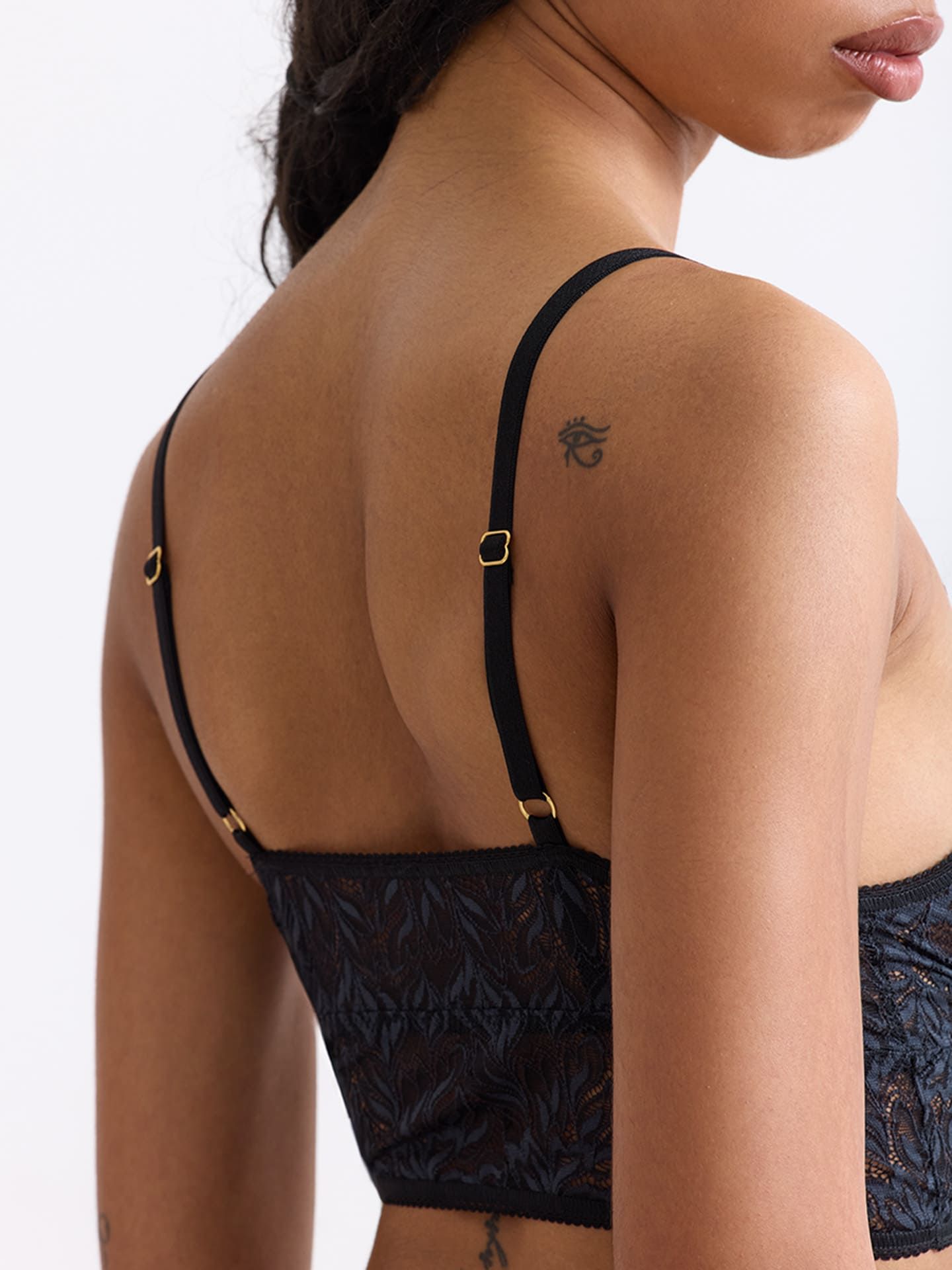 Iconic Lace Bralette Top schatten schwarz 4