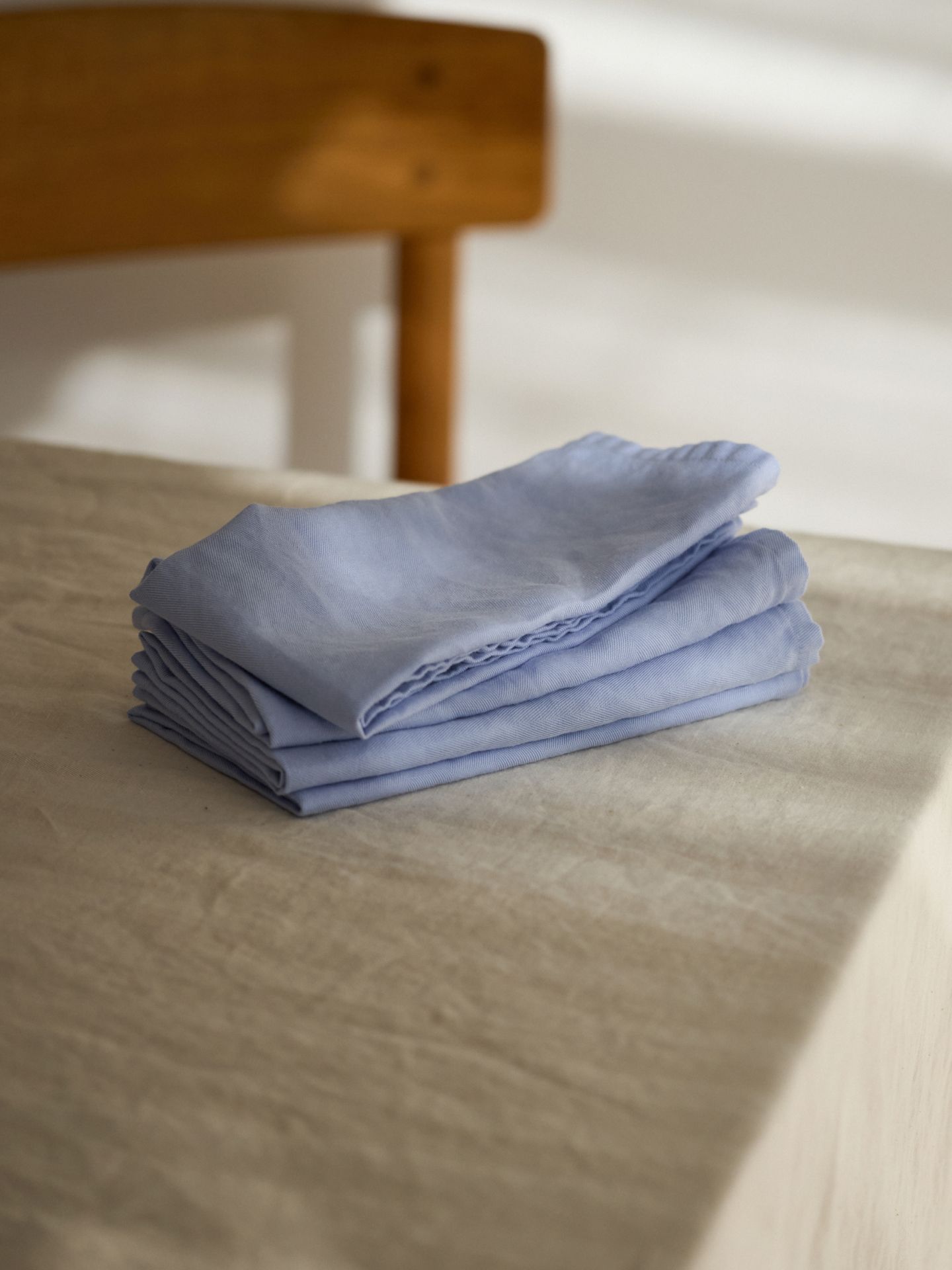 onomao x erlich textil Stoffservietten im 4er Pack zartblau 1