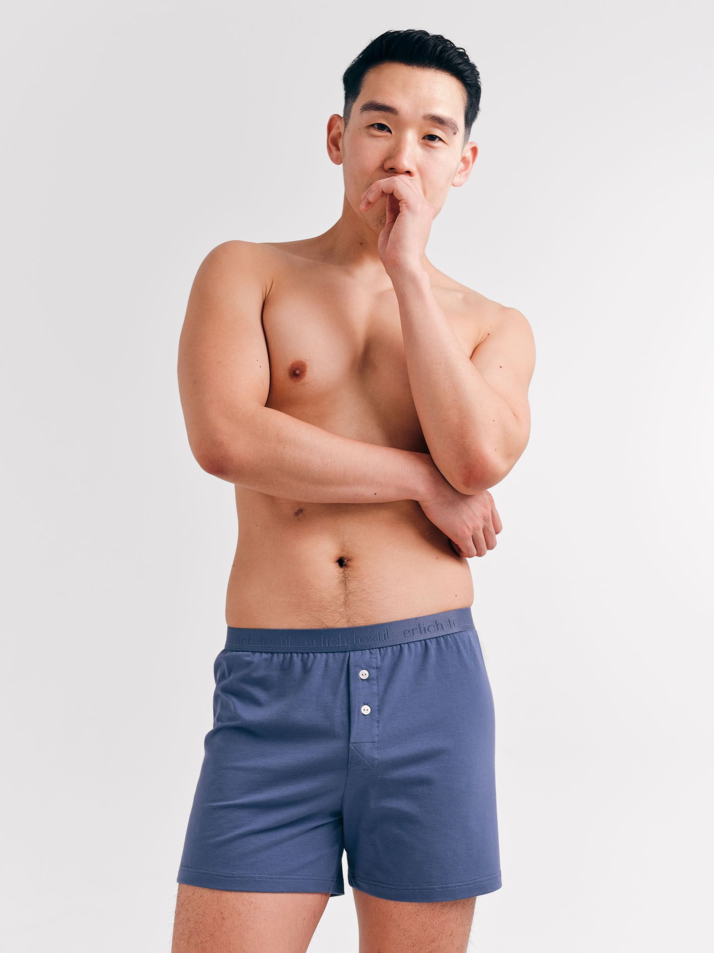 Casual Cotton Boxers graublau 4