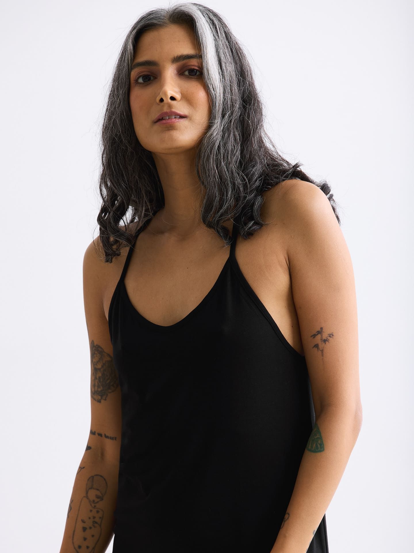 Light Touch Trägernachthemd schwarz 3