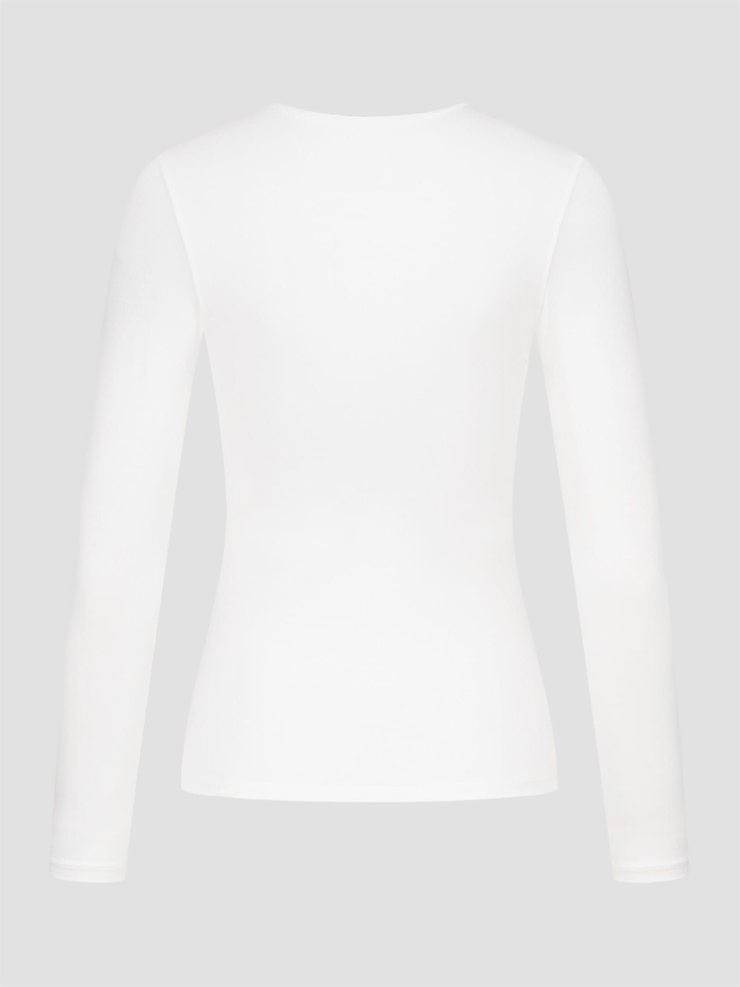 Light Touch tiefausgeschnittenes Langarmshirt ecru 6