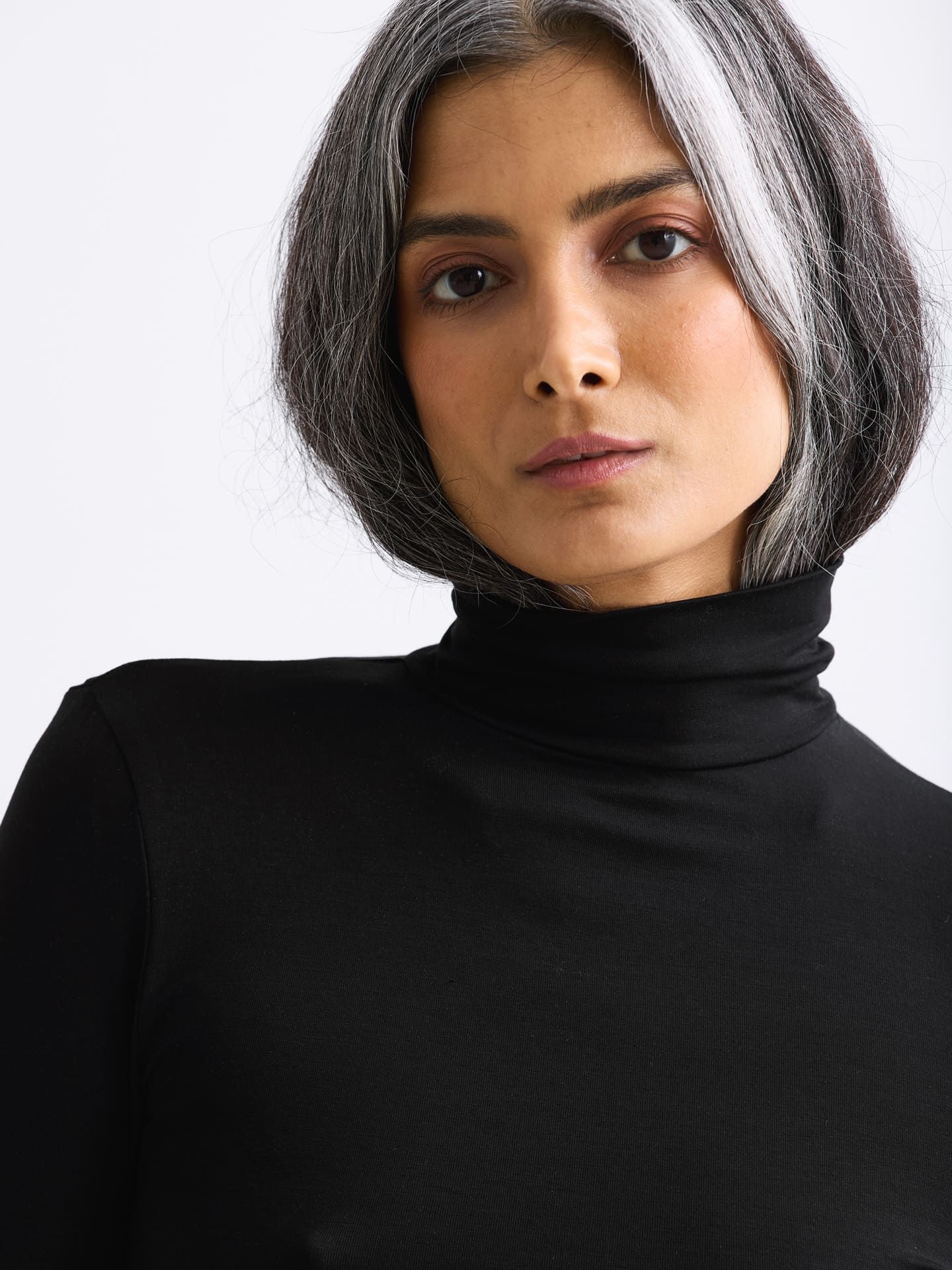 Light Touch Rollkragen Langarmshirt schwarz 7