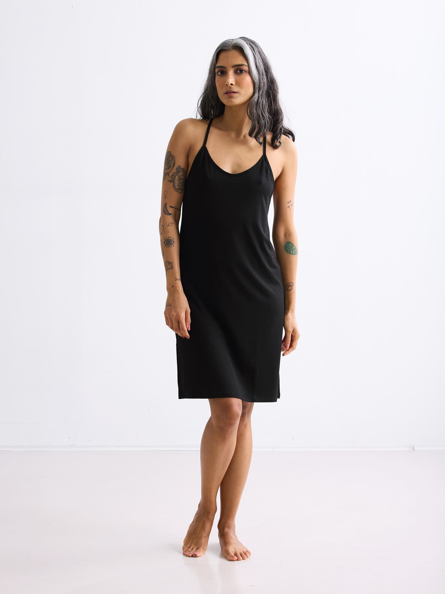 Light Touch Trägernachthemd schwarz 1