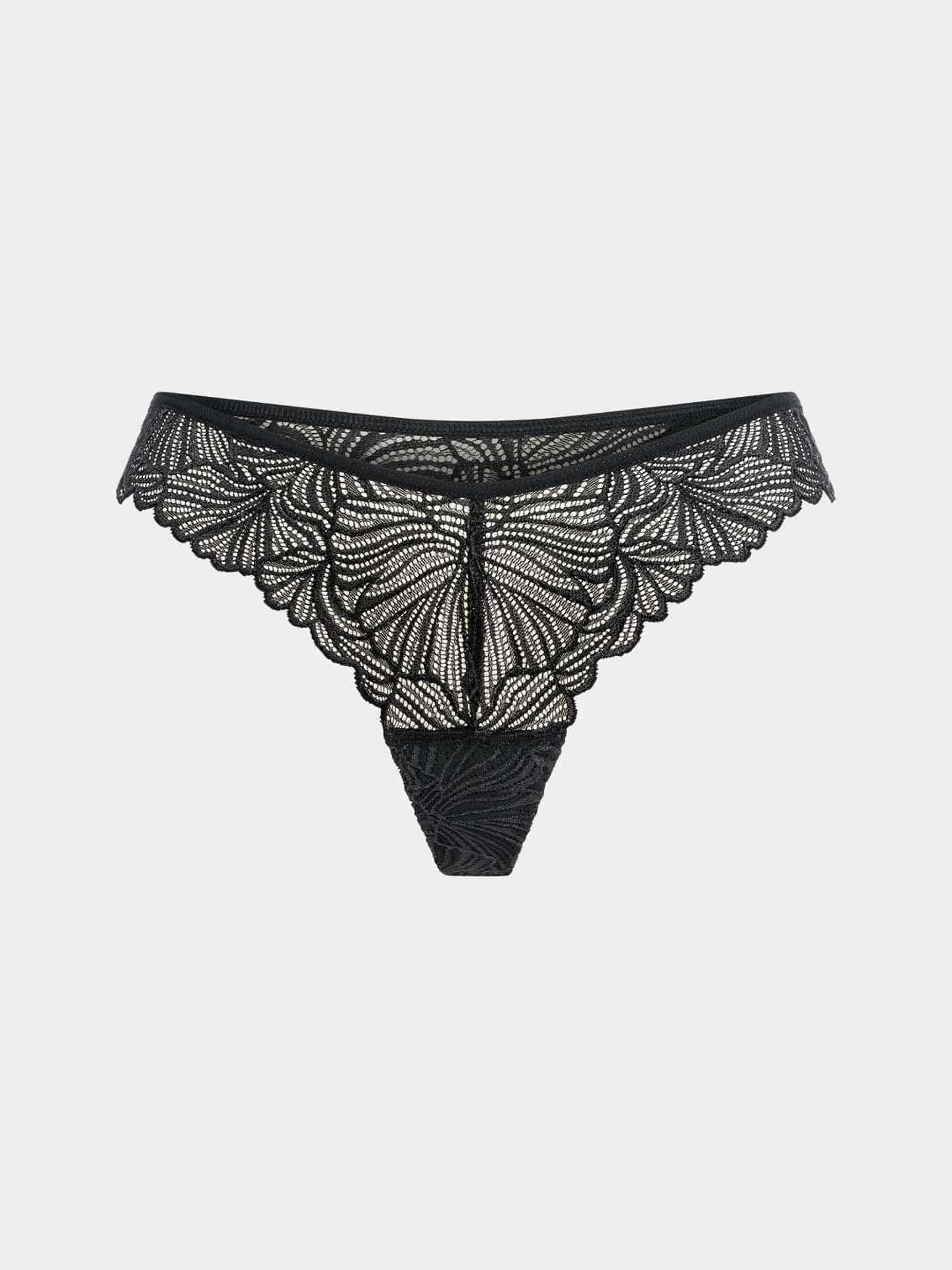Fluid Lace Brazil String schwarz 5