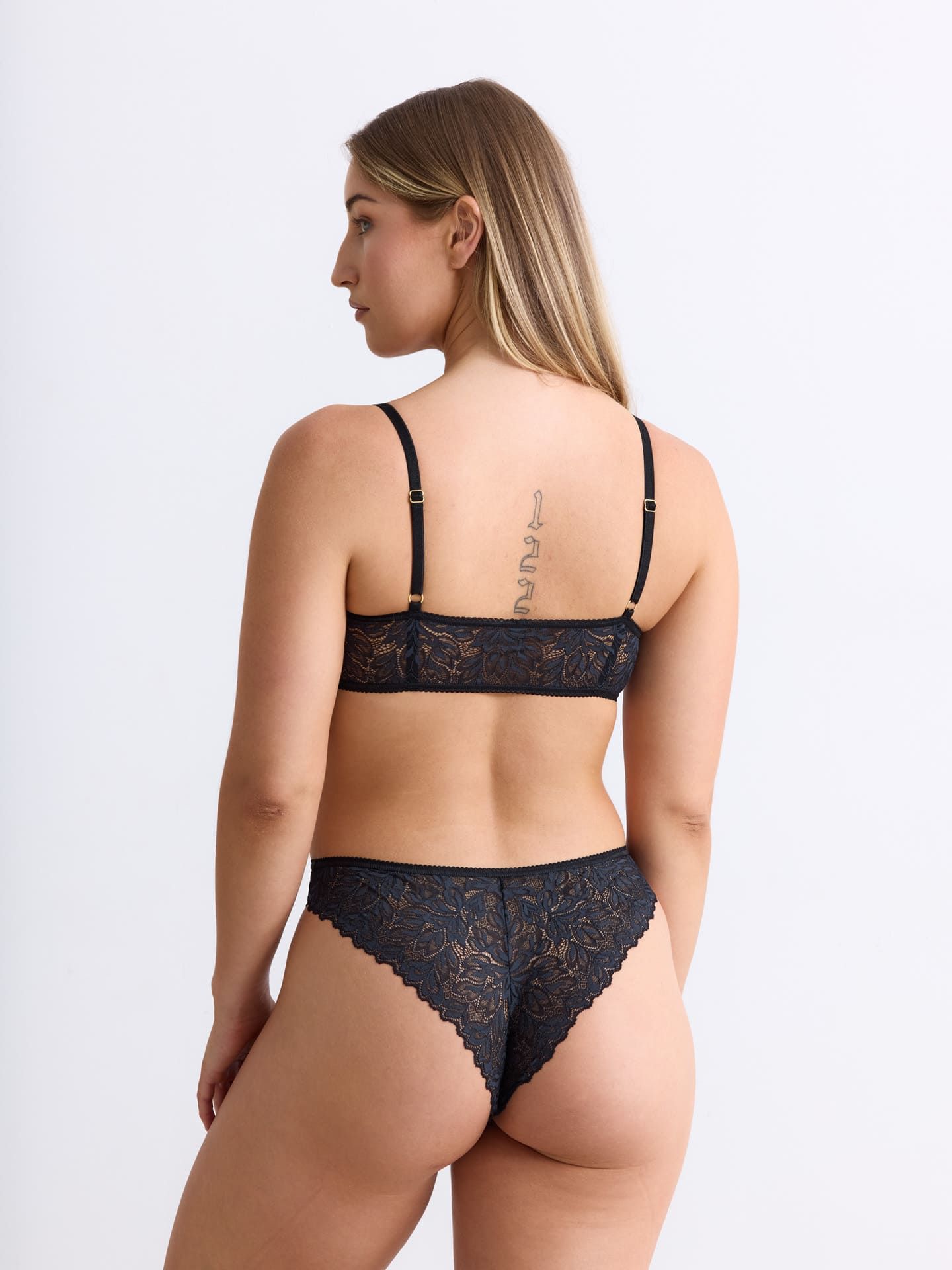 Iconic Lace Bandeau Bralette schatten schwarz 4