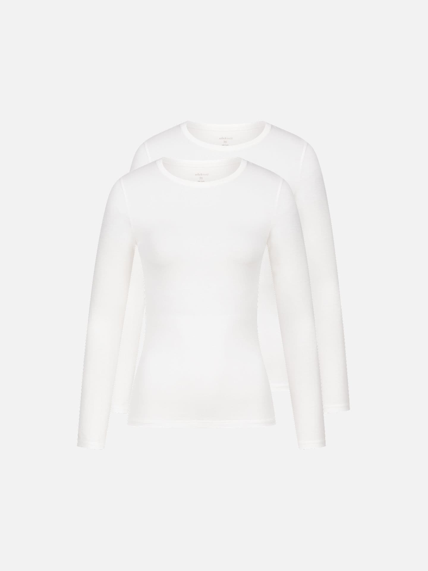 Light Touch schmales Langarmshirt im 2er Pack ecru 1