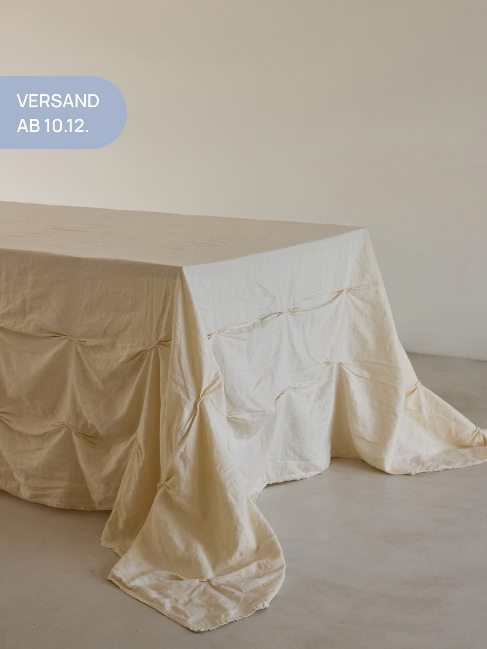 onomao x erlich textil Drapierte Tischdecke natur 1