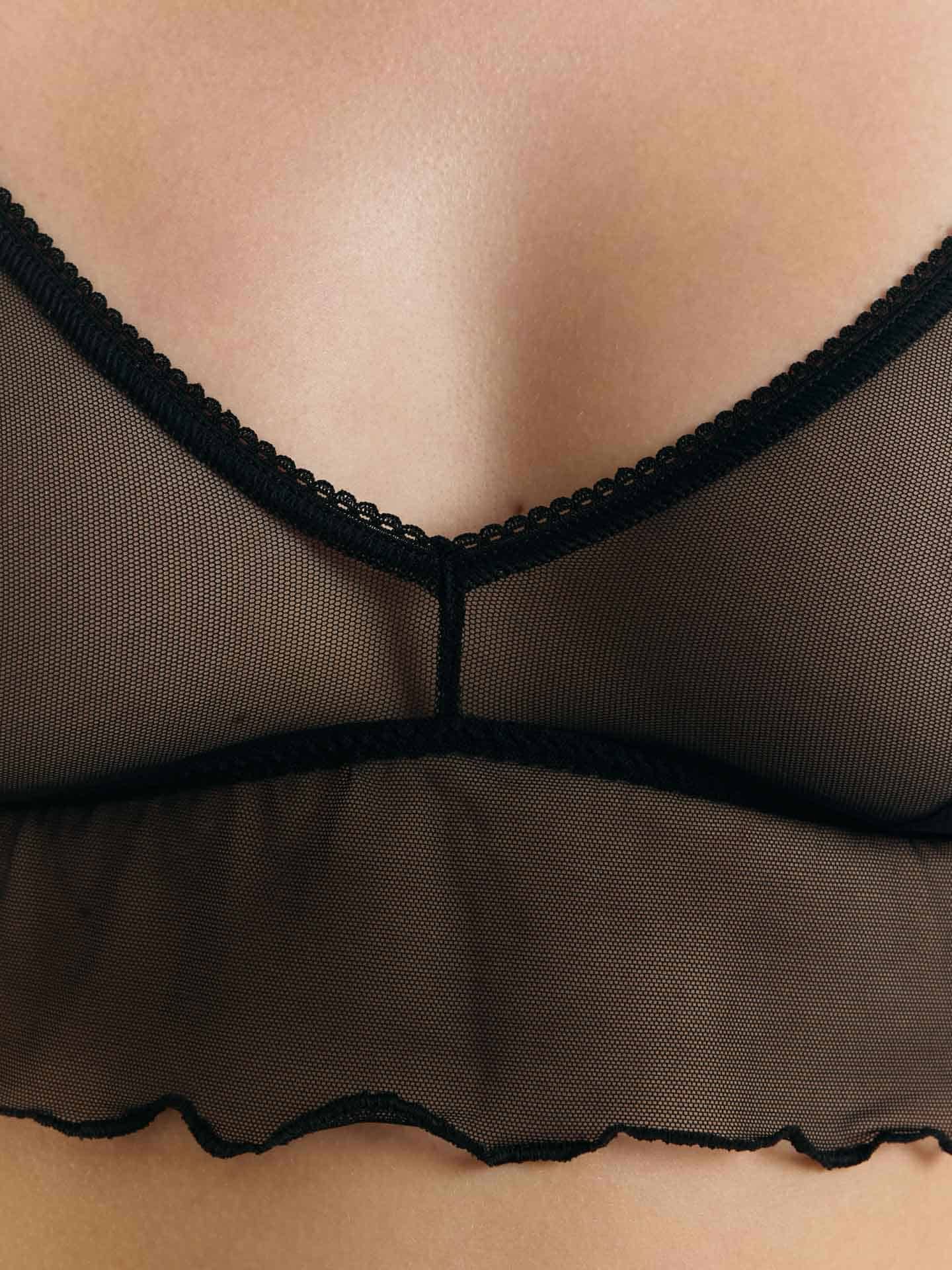 Iconic Mesh Bralette Top schwarz 7